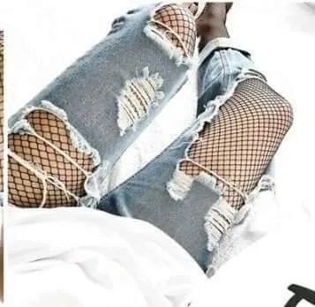 διχτυωτό καλτσόν μαύρου χρώματος,one size ,με medium καρέ