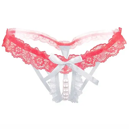sexy string  εσώρουχο  με σειρά από πέρλες,one size,από spandex σε χρώμα ροζ λευκό..