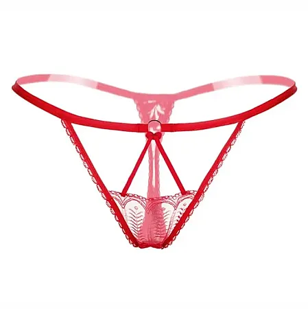 Sexy string από Spandex,Nylon one size σε κόκκινο χρώμα.