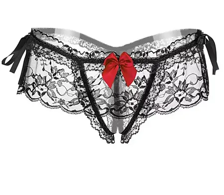 String από Polyester  one size σε μαύρο χρώμα με κόκκινο φιόγκο.