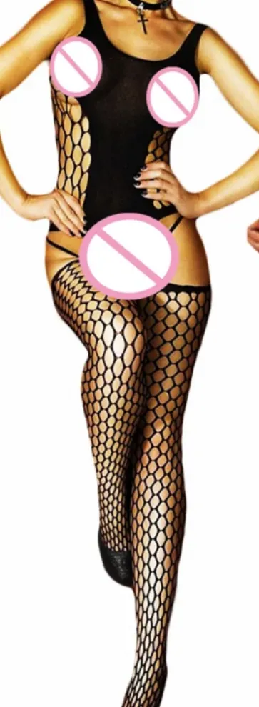 Ολόσωμο ελαστικό καλσόν από Spandex,Acrylic one size σε μαύρο χρώμα.