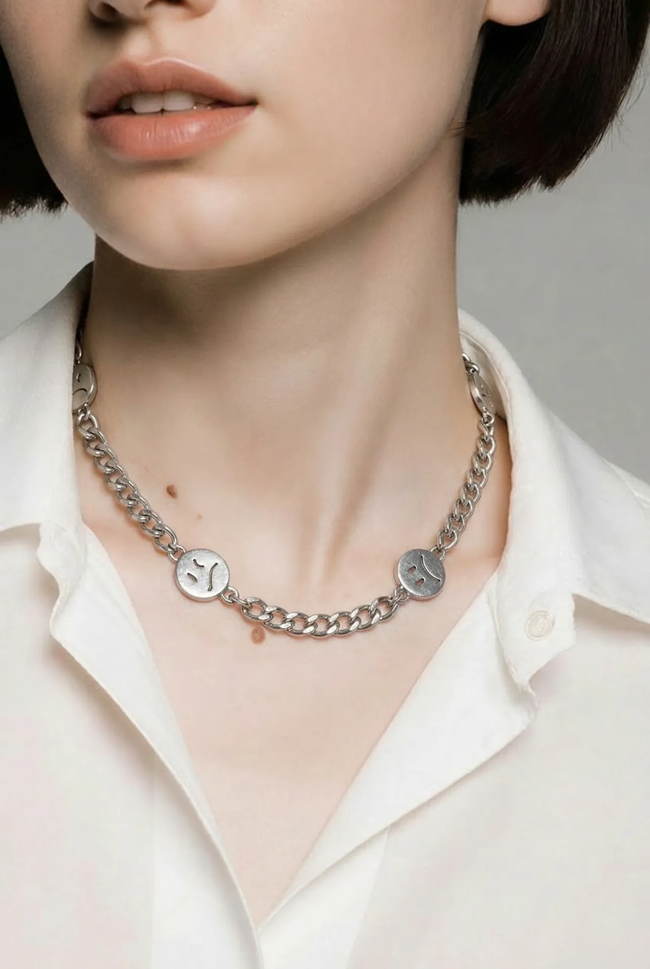 Κολιέ Mood Swing Emoji Chain – Ανοξείδωτο Ατσάλι