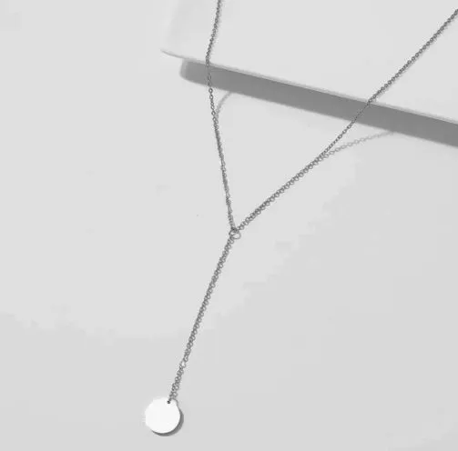 Κολιέ Luna Minimal Lariat – Ανοξείδωτο Ατσάλι