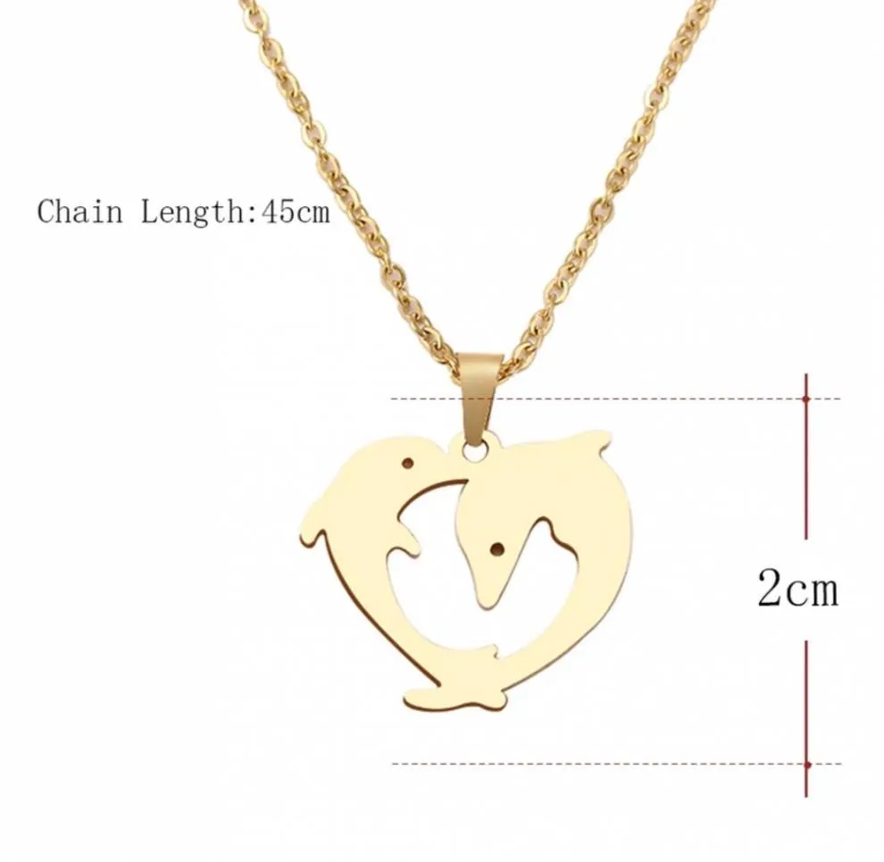 Κολιέ Dolphin Heart Essence – Ανοξείδωτο Ατσάλι