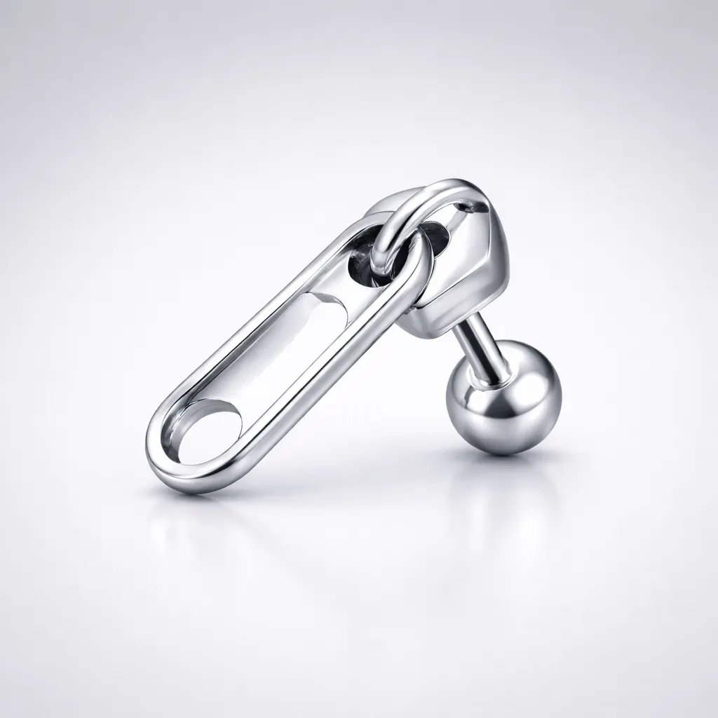 Piercing Steel Zipper Pull – Ανοξείδωτο Ατσάλι