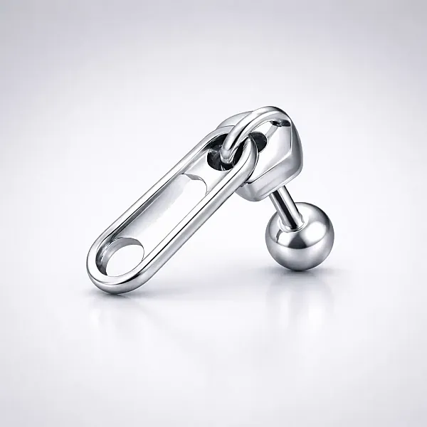Piercing Steel Zipper Pull – Ανοξείδωτο Ατσάλι