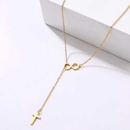 Κολιέ Eternal Faith Lariat – Ανοξείδωτο Ατσάλι