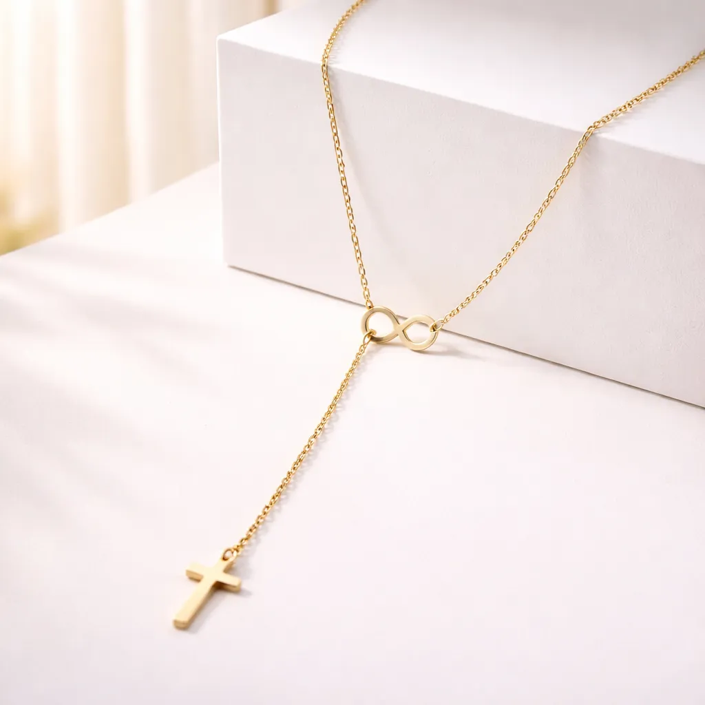 Κολιέ Eternal Faith Lariat – Ανοξείδωτο Ατσάλι
