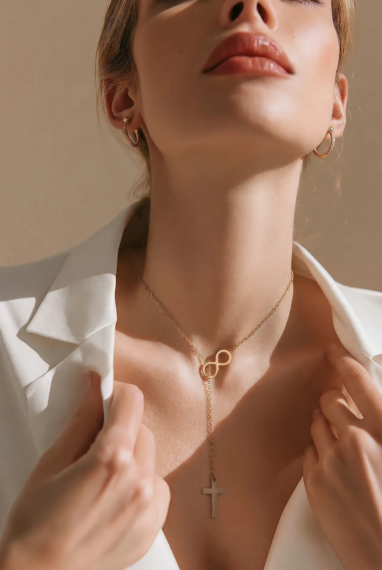 Κολιέ Eternal Faith Lariat – Ανοξείδωτο Ατσάλι