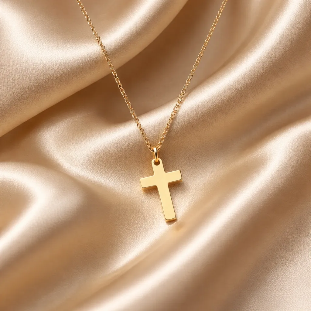 Κολιέ Essential Faith Gold Cross – Ανοξείδωτο Ατσάλι