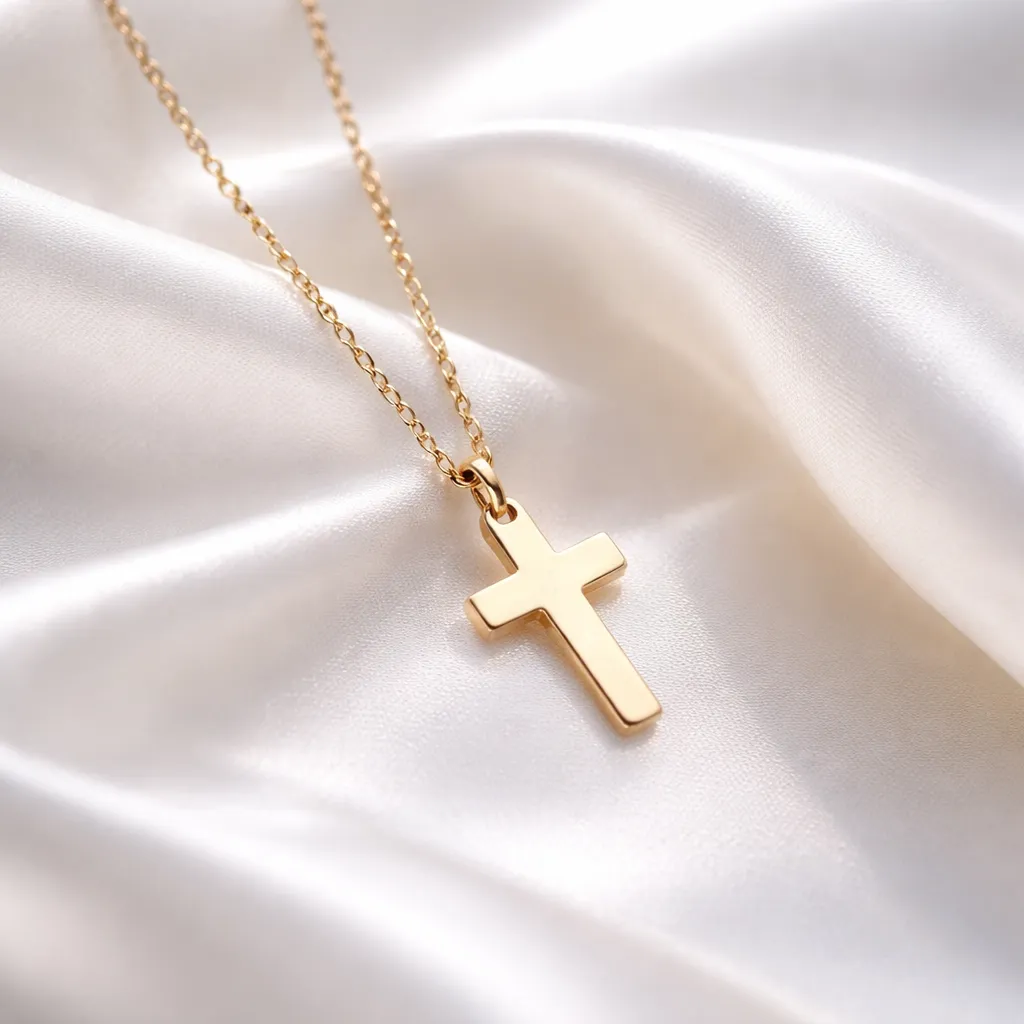 Κολιέ Essential Faith Gold Cross – Ανοξείδωτο Ατσάλι