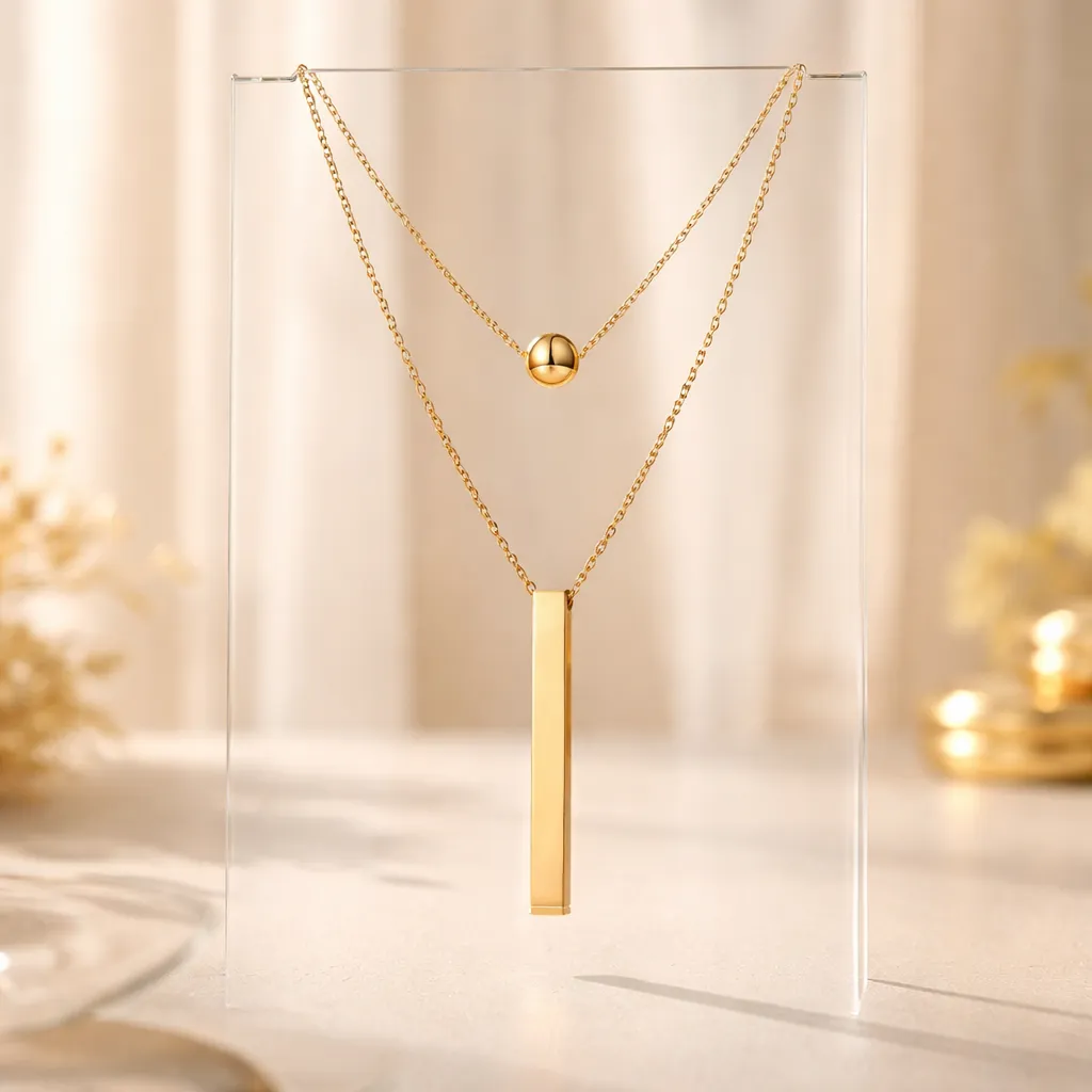 Κολιέ Layered Golden Balance – Ανοξείδωτο Ατσάλι