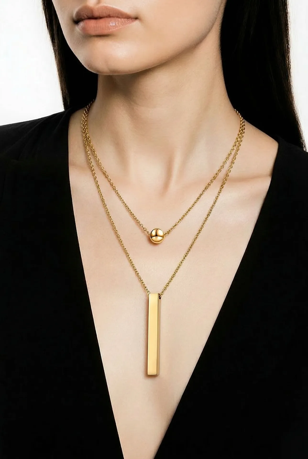 Κολιέ Layered Golden Balance – Ανοξείδωτο Ατσάλι