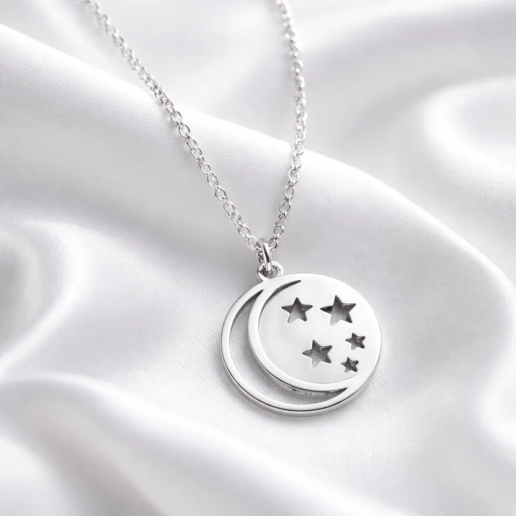Κολιέ Celestial Harmony Moon & Stars – Ανοξείδωτο Ατσάλι