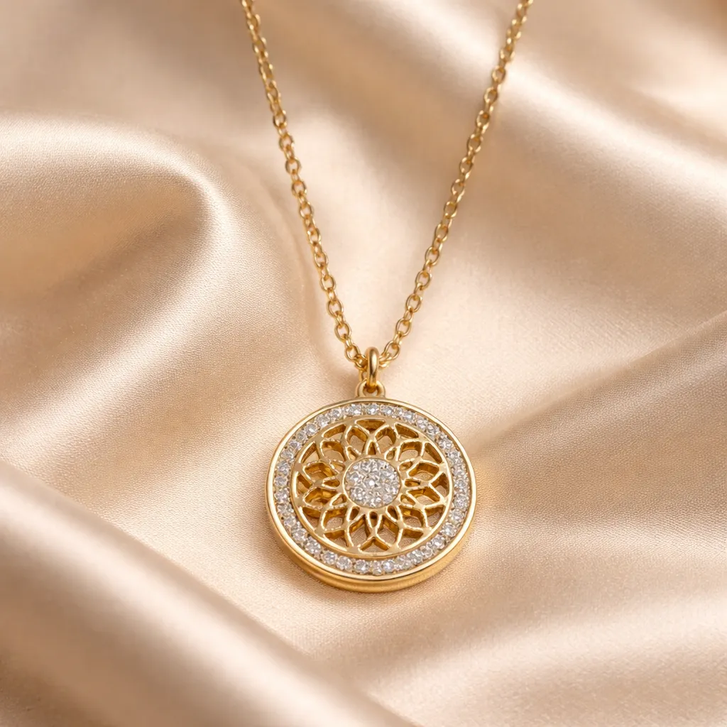 Κολιέ Eternal Mandala Sunburst – Ανοξείδωτο Ατσάλι