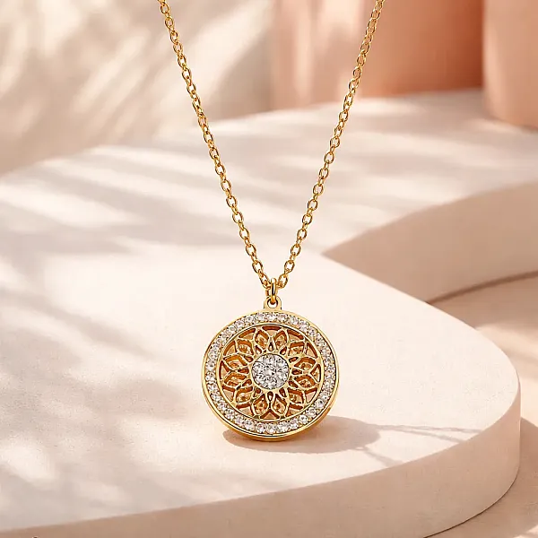 Κολιέ Eternal Mandala Sunburst – Ανοξείδωτο Ατσάλι