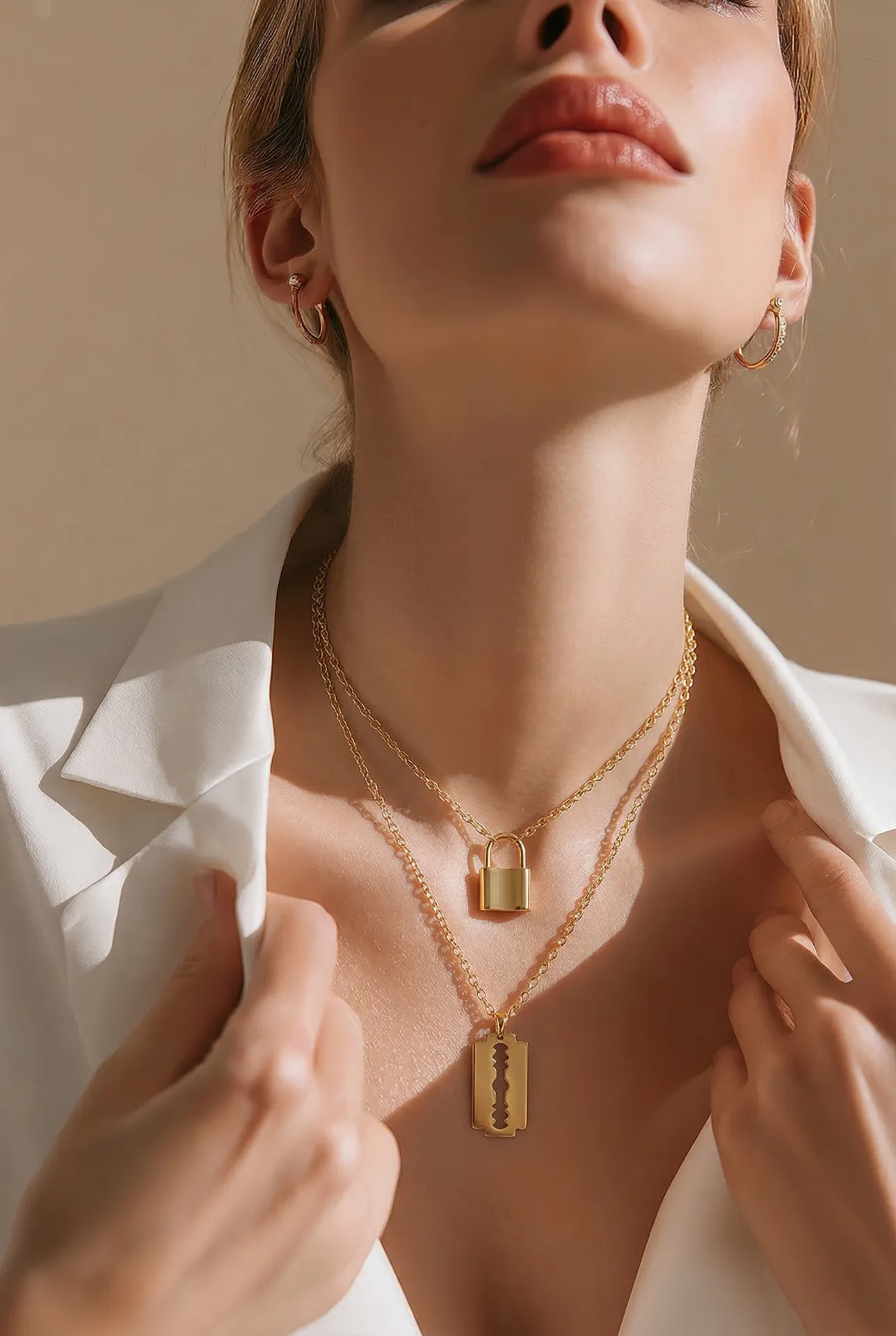 Κολιέ Layered Golden Edge – Ανοξείδωτο Ατσάλι