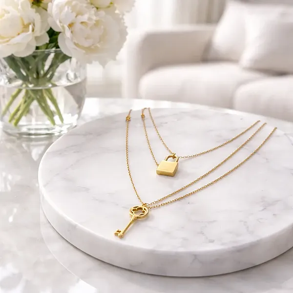 Κολιέ Layered Key to My Heart – Ανοξείδωτο Ατσάλι