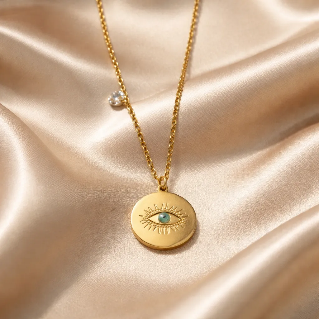 Κολιέ Azure Protection Medallion – Ανοξείδωτο Ατσάλι