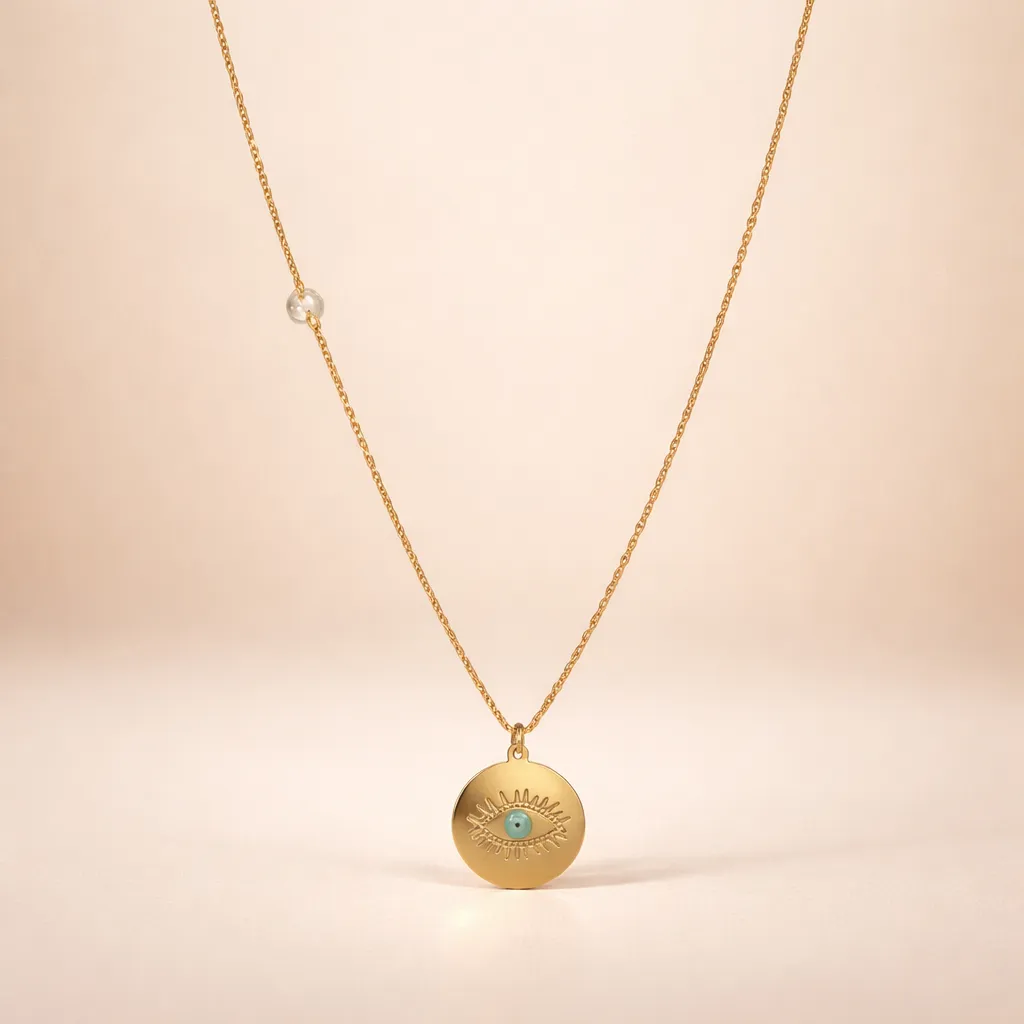 Κολιέ Azure Protection Medallion – Ανοξείδωτο Ατσάλι