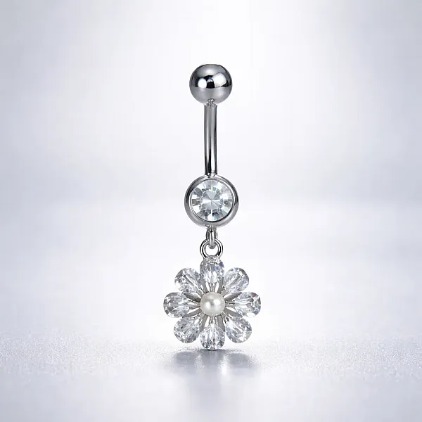 Crystal Pearl Flower - Ατσάλι