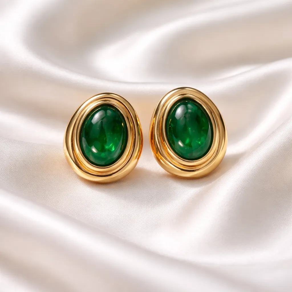 Σκουλαρίκια Emerald Glow