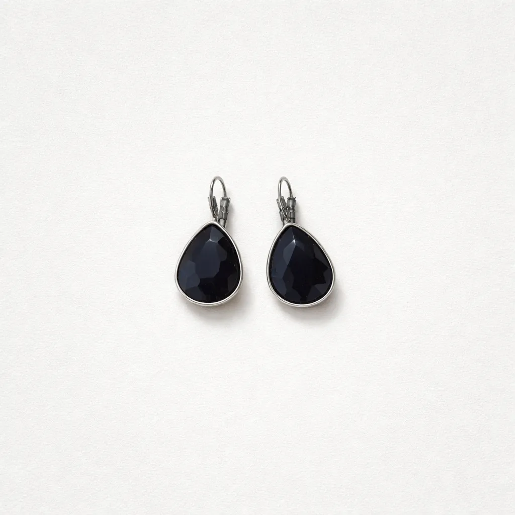 Σκουλαρίκια Black Onyx Teardrop