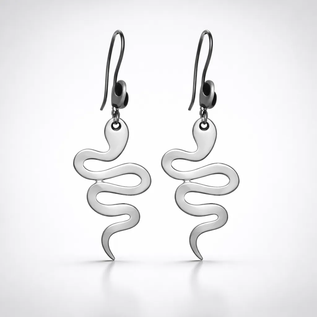 Σκουλαρίκια Silver Serpent – Ασημί Ανοξείδωτο Ατσάλι