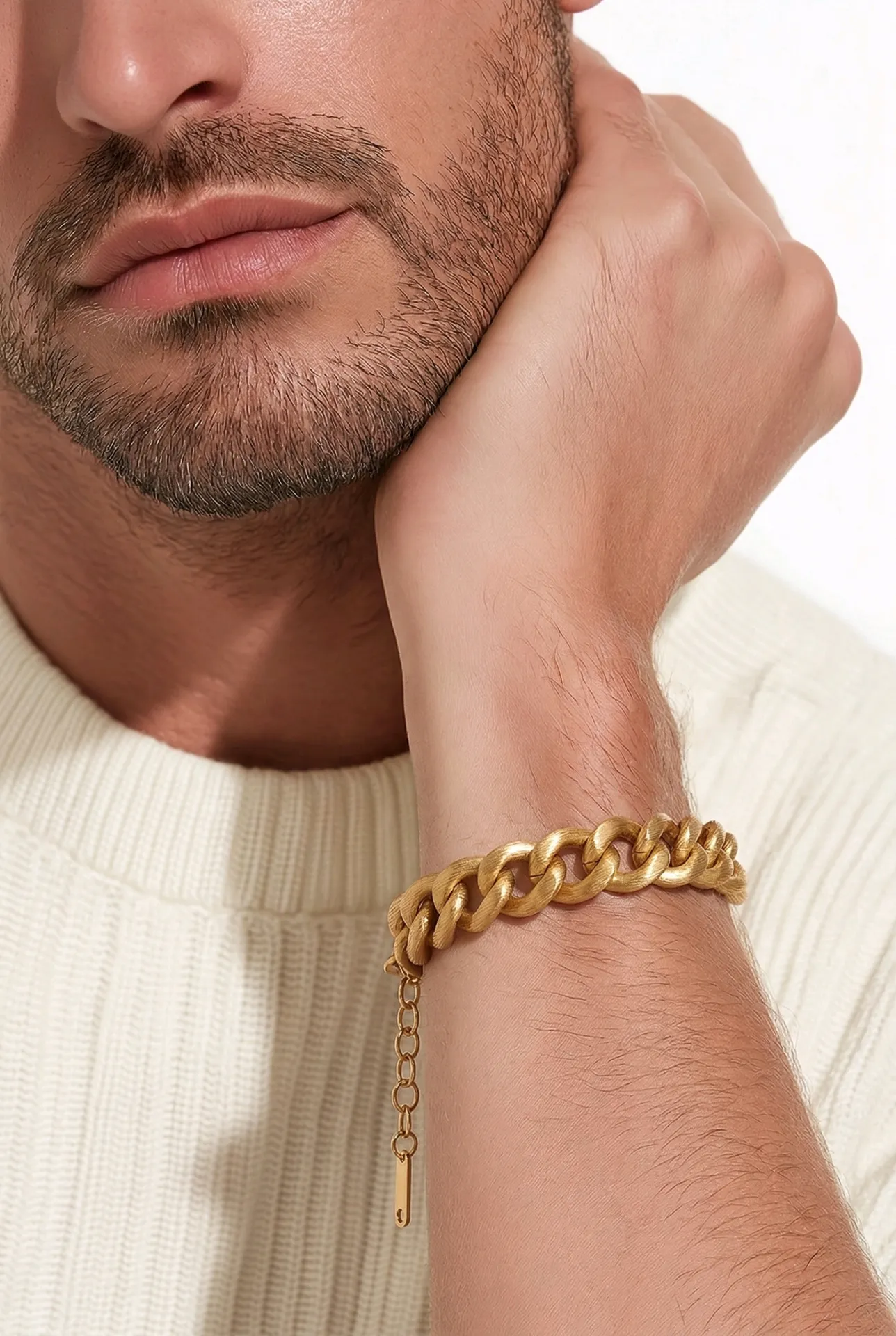 Ανδρικό Βραχιόλι Golden Heavy Curb Chain – Επιχρυσωμένο Ατσάλι