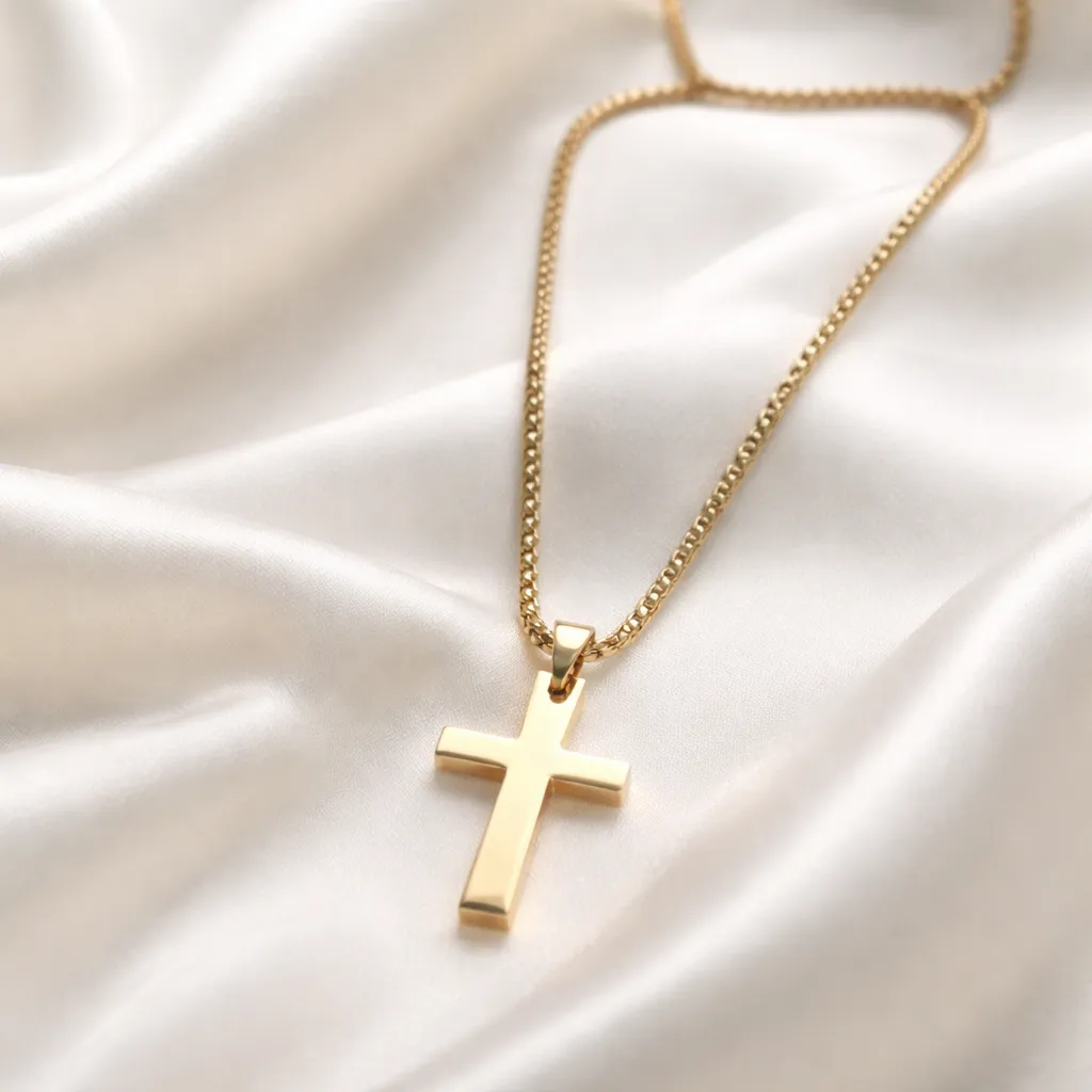 Ανδρικός Σταυρός Gold Minimal