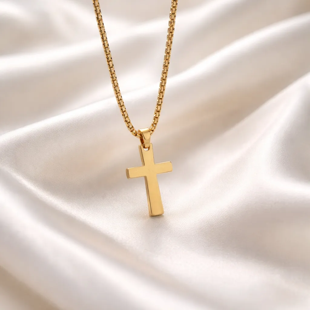 Ανδρικός Σταυρός Gold Minimal