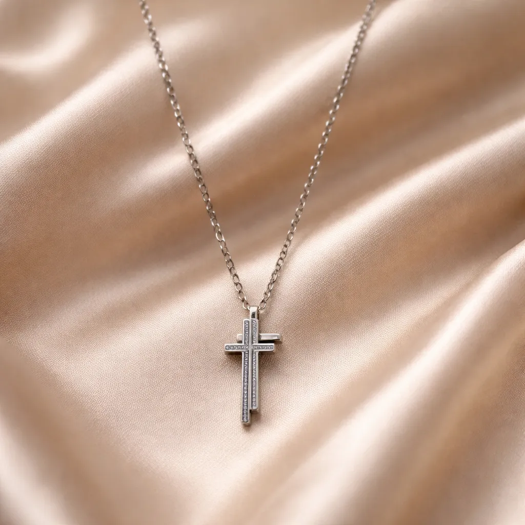 Κολιέ Silver Grace Cross – Ανοξείδωτο Ατσάλι