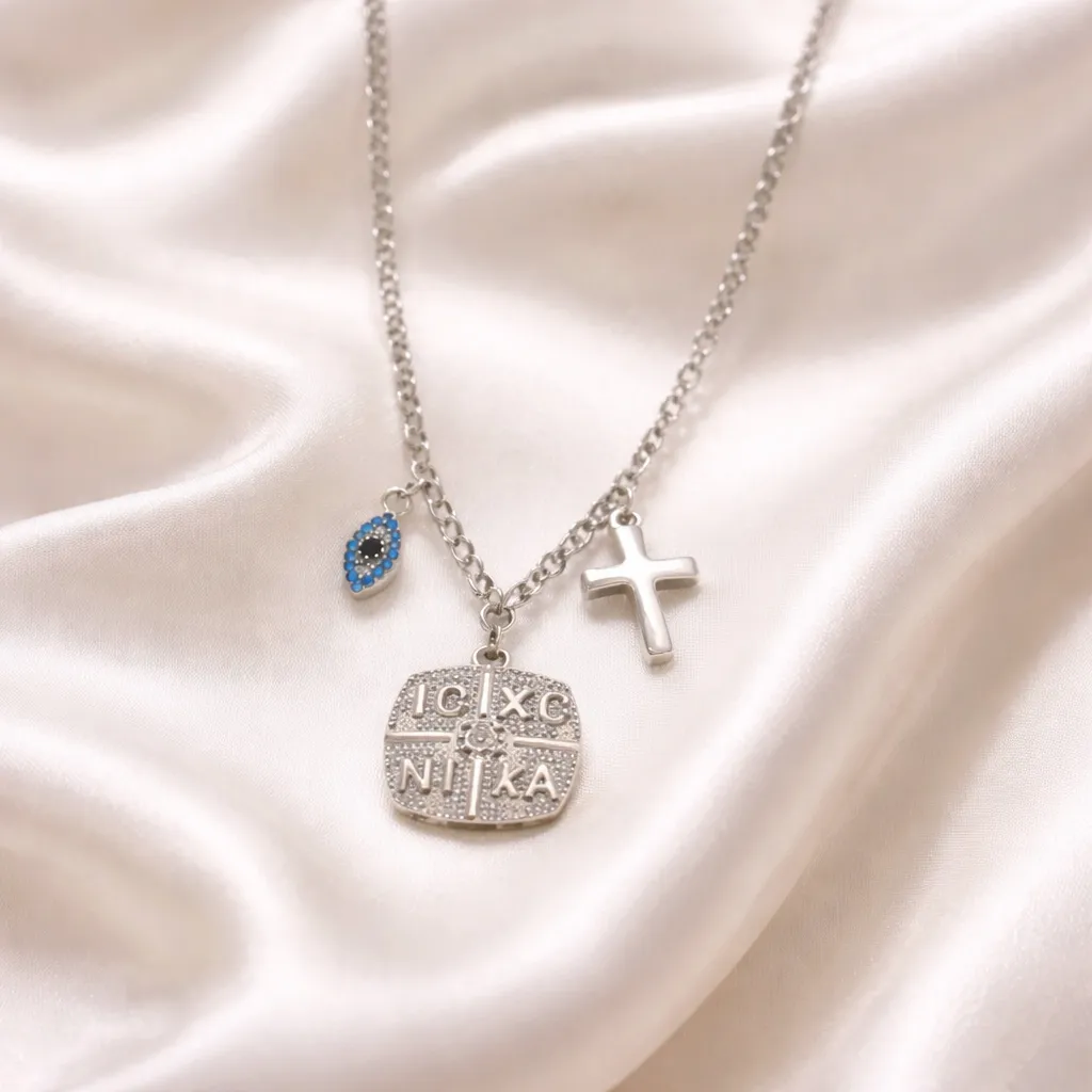 Κολιέ Trinity Charm – Ανοξείδωτο Ατσάλι