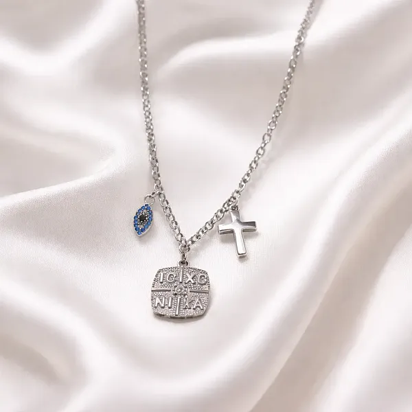 Κολιέ Trinity Charm – Ανοξείδωτο Ατσάλι