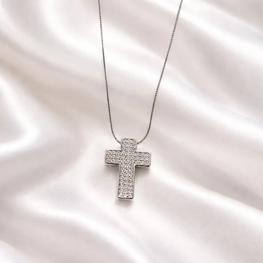 Κολιέ Eternal Sparkle Cross – Ανοξείδωτο Ατσάλι