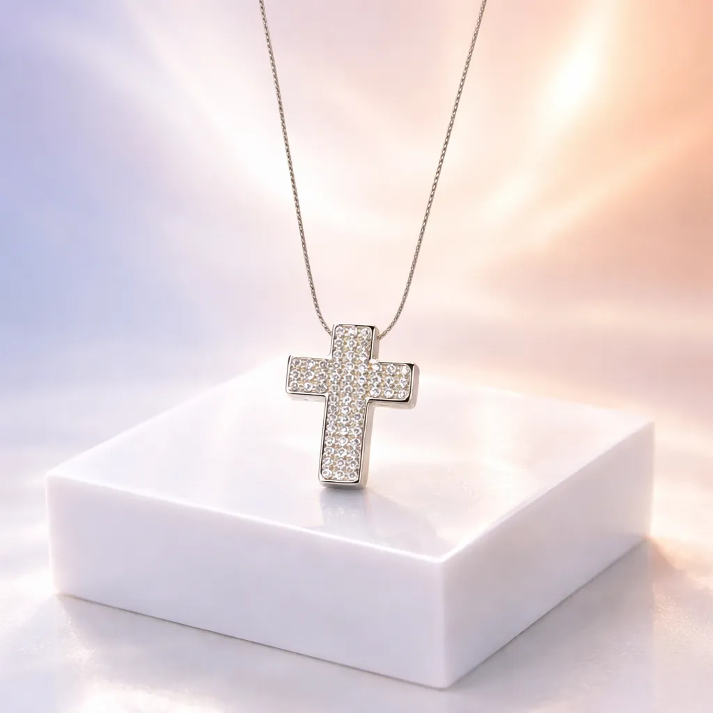 Κολιέ Eternal Sparkle Cross – Ανοξείδωτο Ατσάλι
