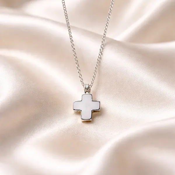 Κολιέ Cloud Cross – Ανοξείδωτο Ατσάλι
