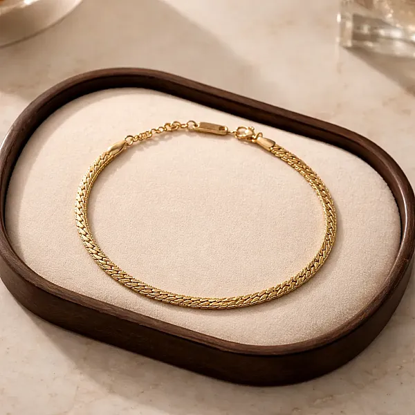 Bold Anklet - Gold Αλυσίδα Ποδιού Ανοξείδωτο Ατσάλι