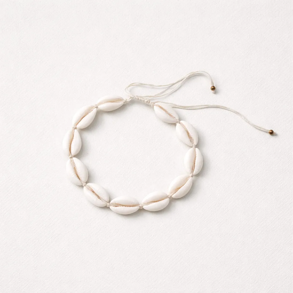 Ionian White | Cowrie Shell Anklet