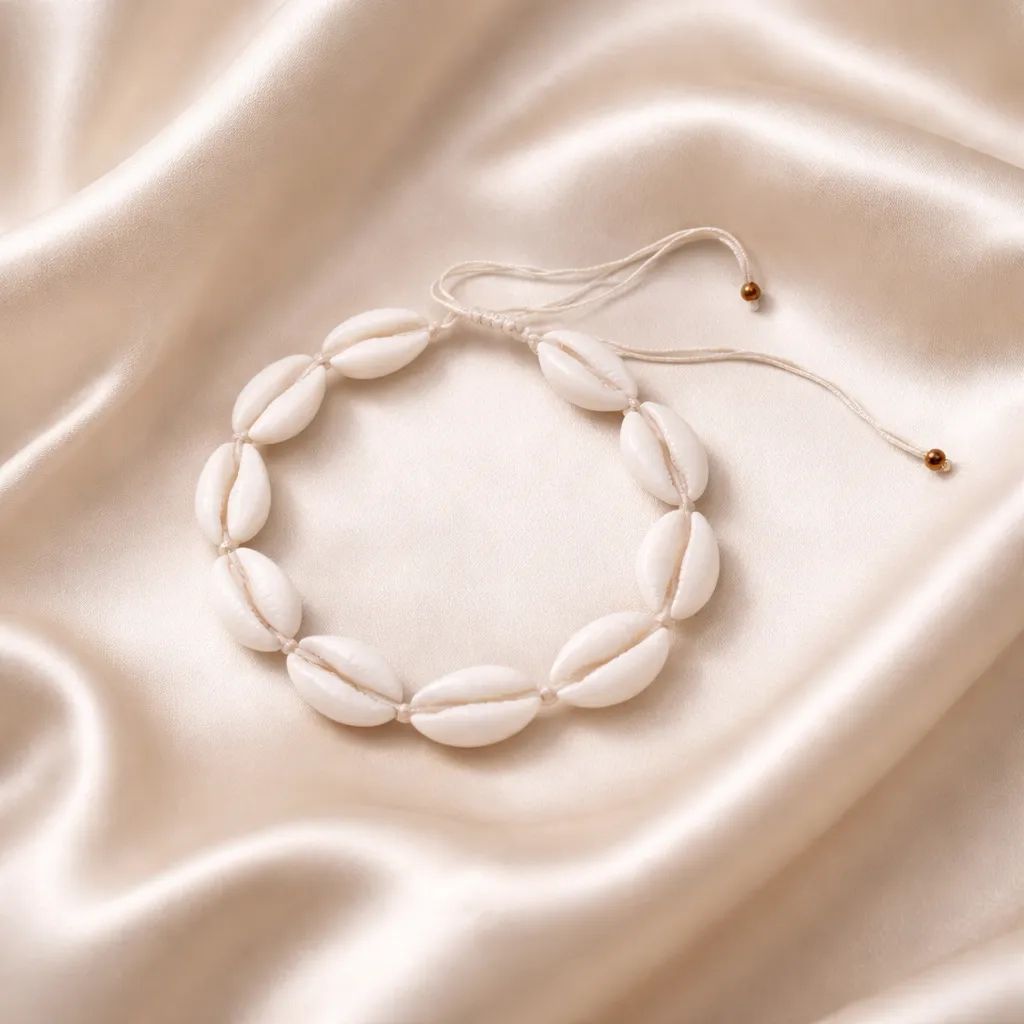 Ionian White | Cowrie Shell Anklet