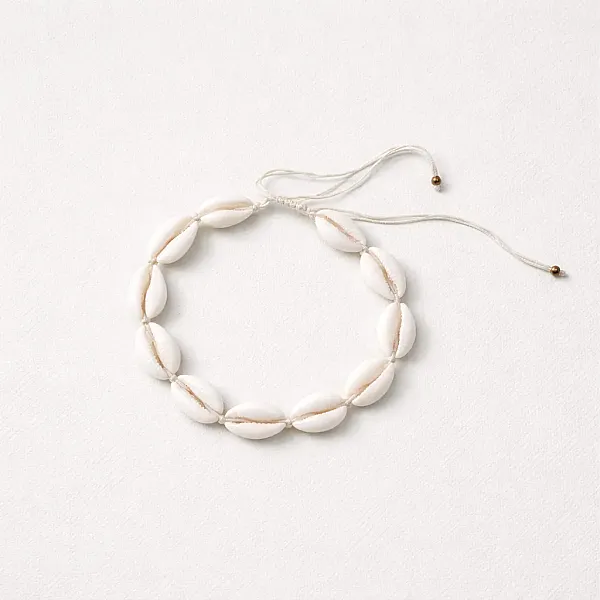 Ionian White | Cowrie Shell Anklet