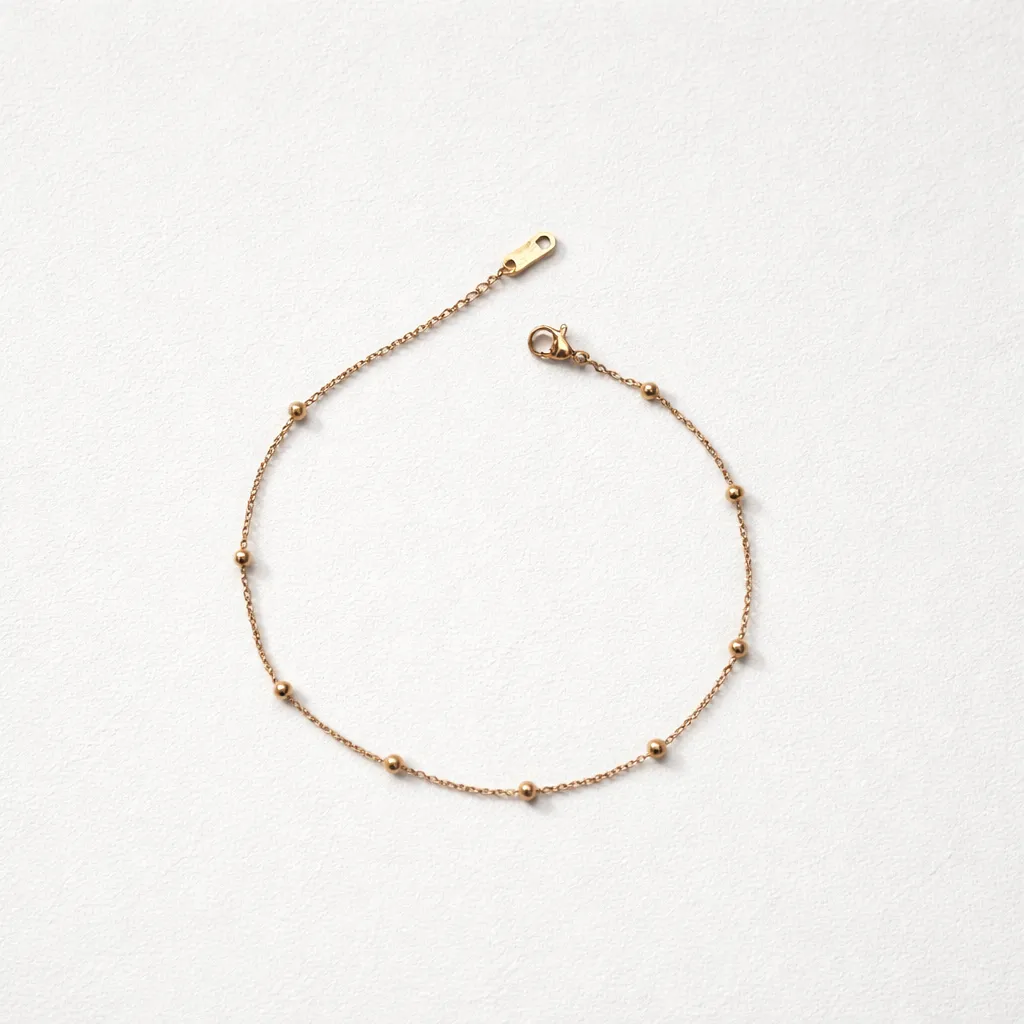Gold Rope Texture-Αλυσίδα Ποδιού Ανοξείδωτο Ατσάλι