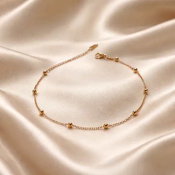 Gold Rope Texture-Αλυσίδα Ποδιού Ανοξείδωτο Ατσάλι