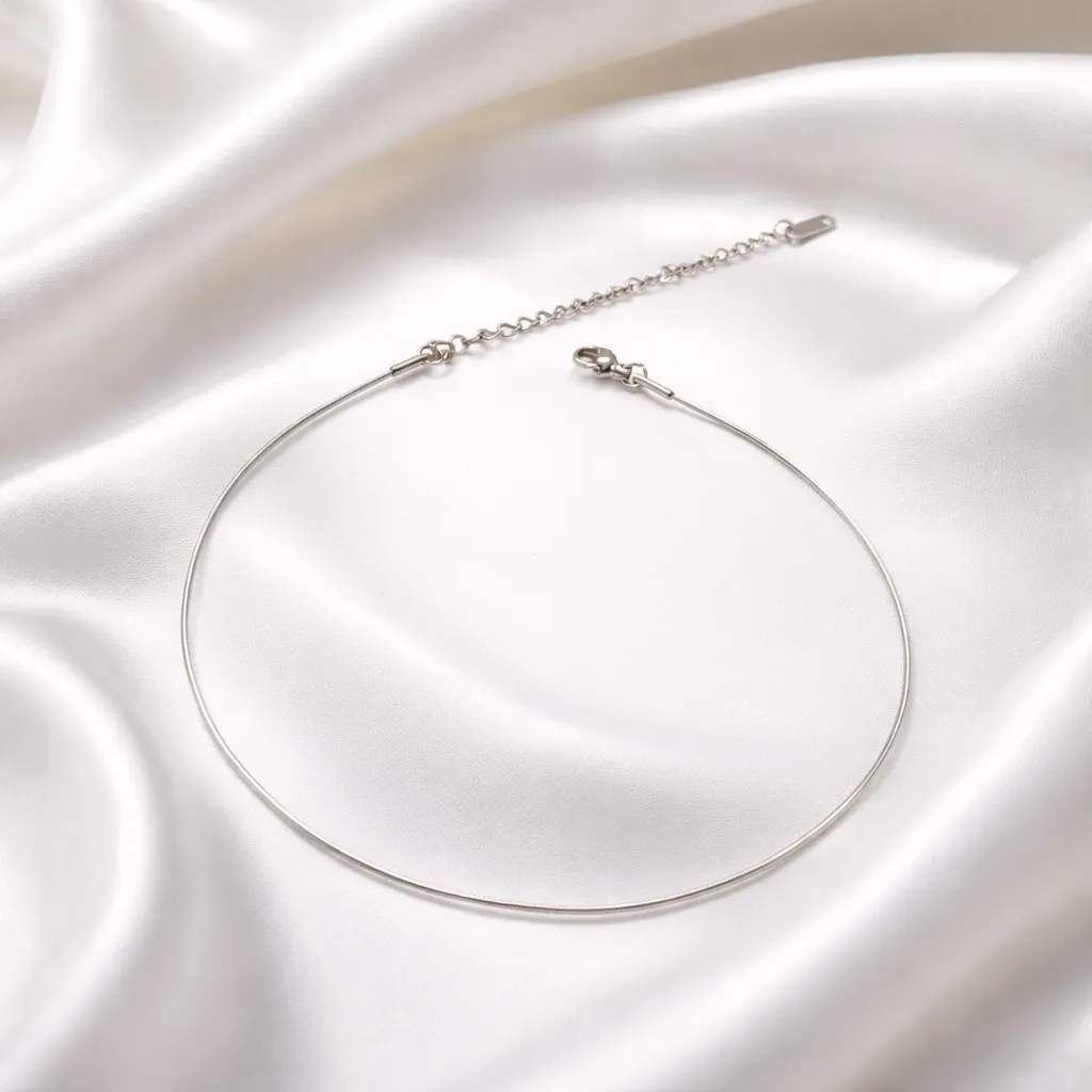 Silver Rigid Minimalist-Αλυσίδα Ποδιού Ανοξείδωτο Ατσάλι