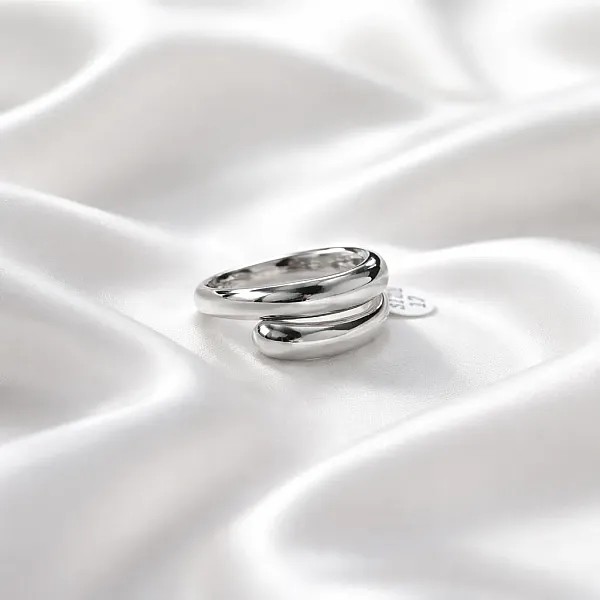 Liquid Silver – Ρυθμιζόμενο Δαχτυλίδι Ανοξείδωτο Ατσάλι