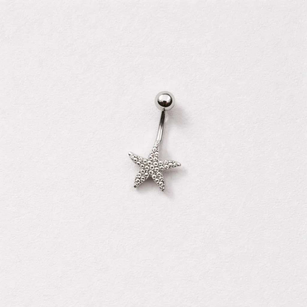 Starfish Crystal Pave Ατσάλι