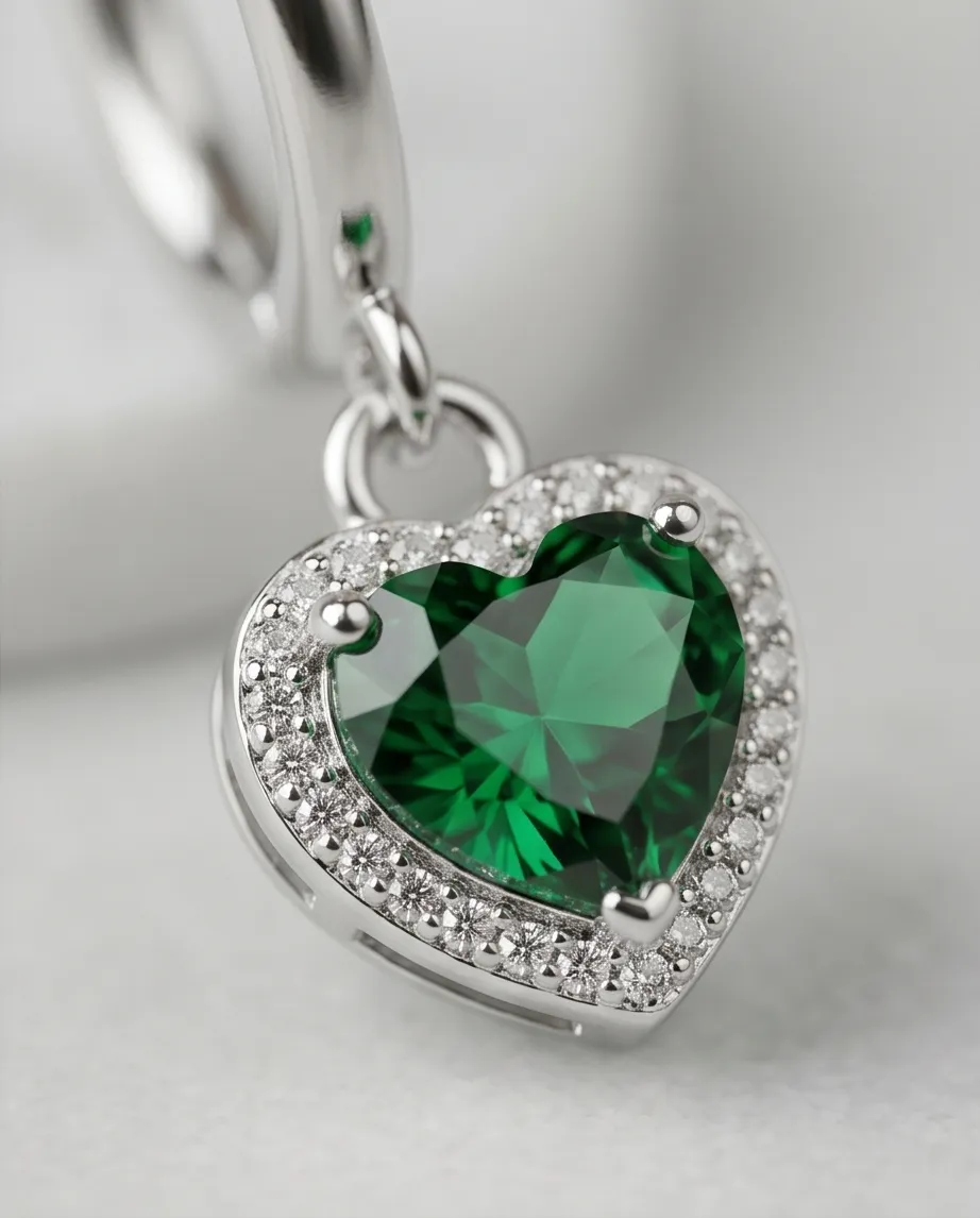 Emerald Heart Drops – Ανοξείδωτο Ατσάλι