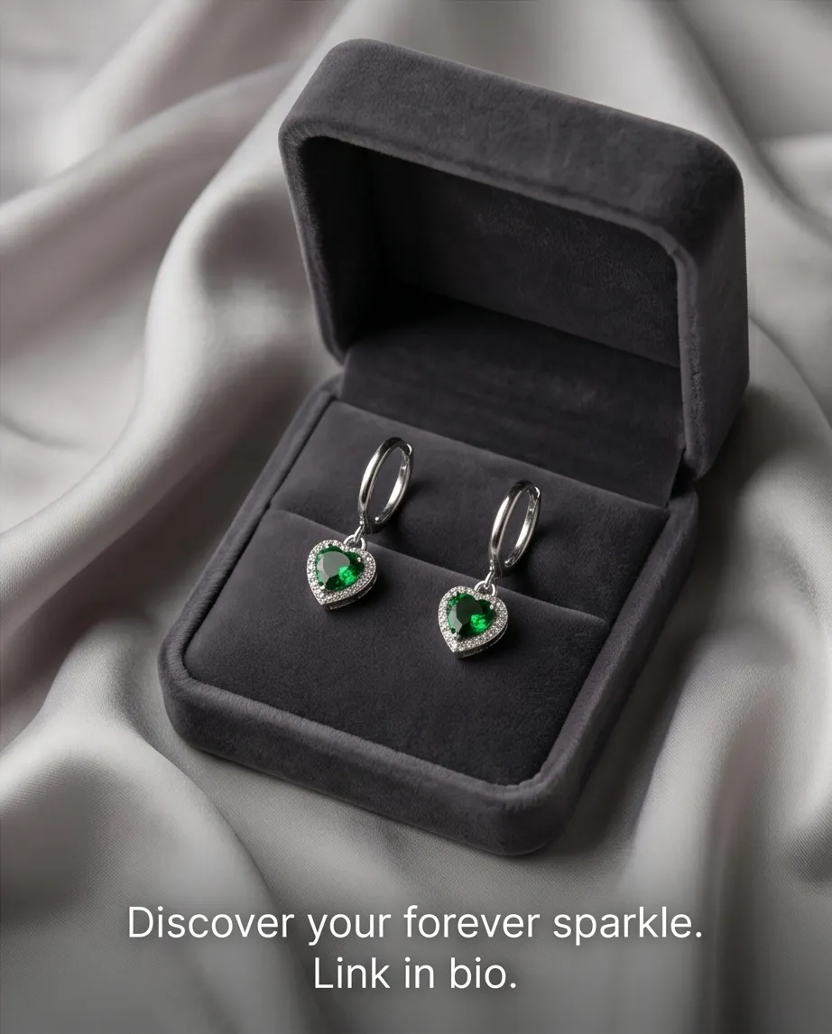 Emerald Heart Drops – Ανοξείδωτο Ατσάλι