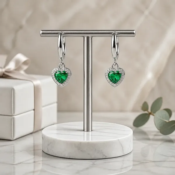 Emerald Heart Drops – Ανοξείδωτο Ατσάλι