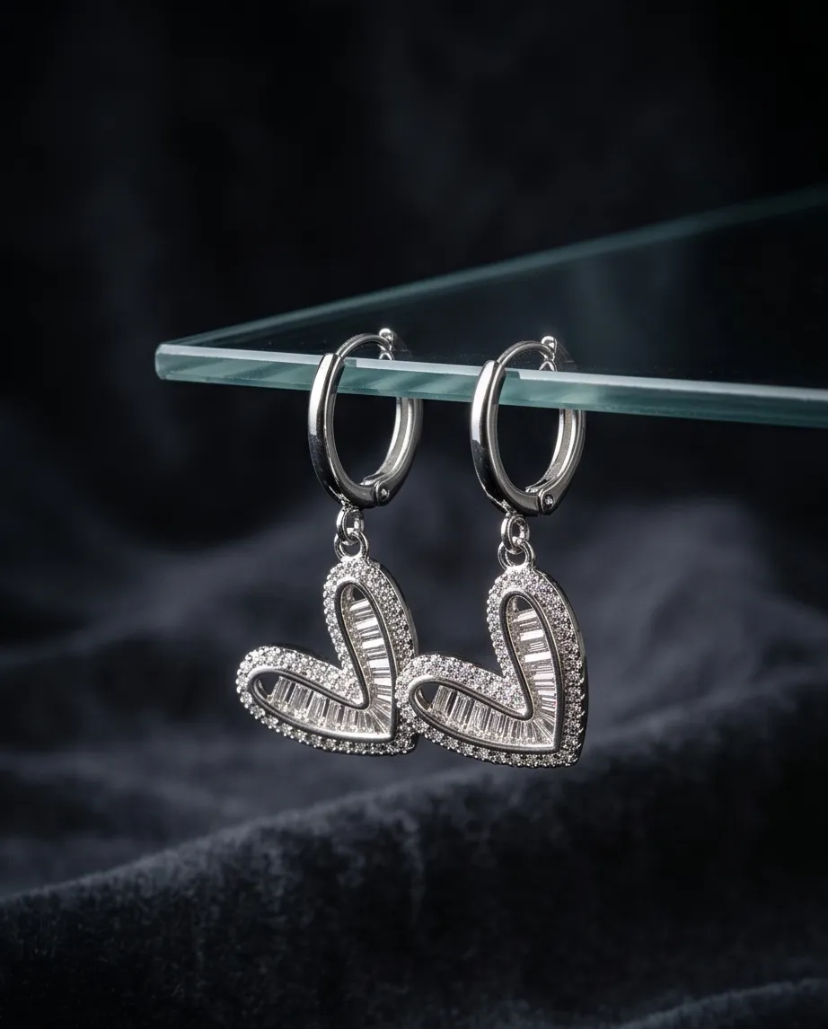 Radiant Baguette Hearts – Ανοξείδωτο Ατσάλι